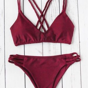 Maroon bikini